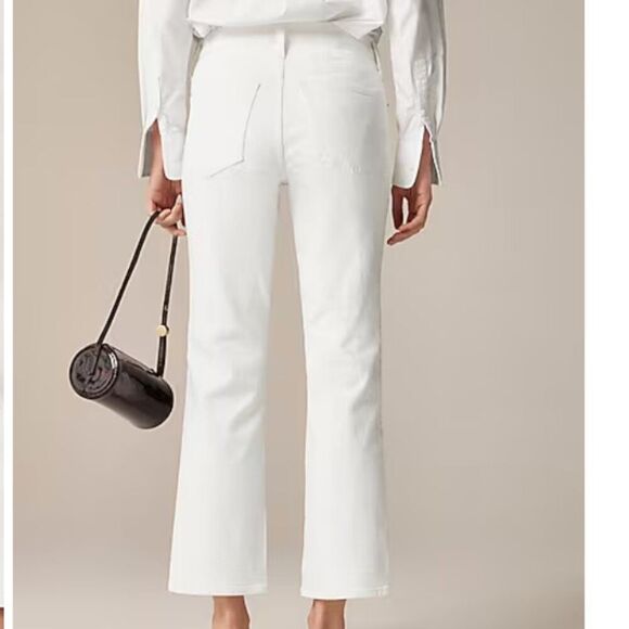 J. Crew Petite mid-rise kickout jean straight white Size 30P - Picture 10 of 12